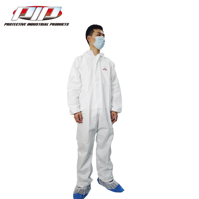 PIP I602白色帶帽連體一次性防護服圖片4