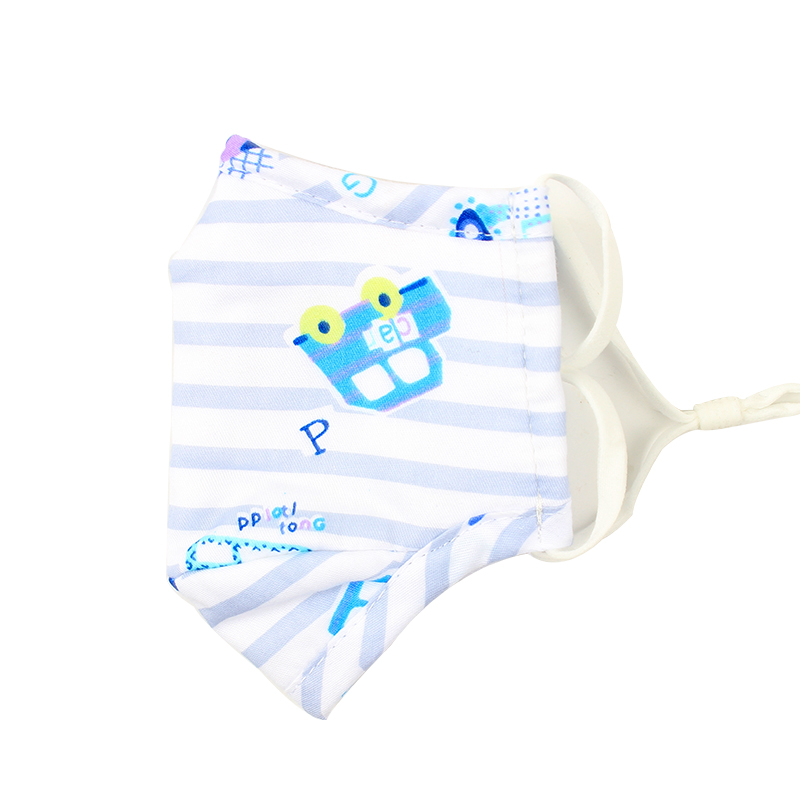 藍星藍色耳戴式兒童棉布口罩圖片1