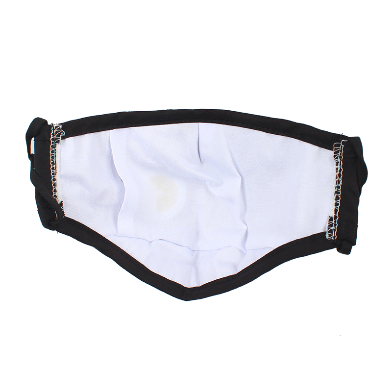 藍(lán)星黑色耳戴式帶閥成人棉布口罩圖片3