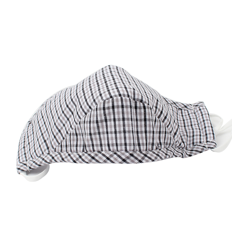 藍星灰格耳戴式成人棉布口罩圖片3 藍星灰格耳戴式成人棉布口罩圖片3