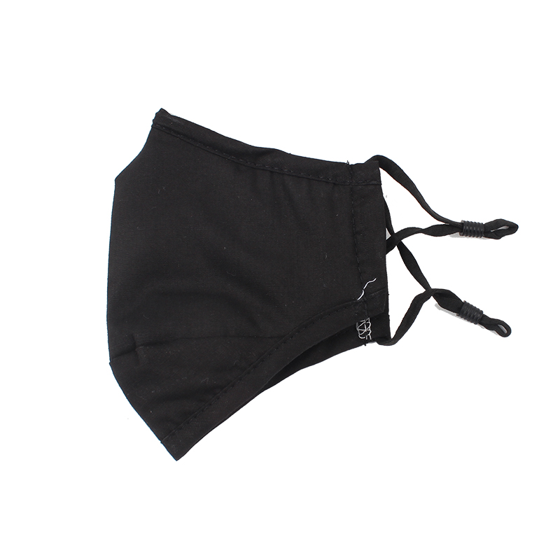 藍星黑色耳戴式成人棉布口罩圖片2