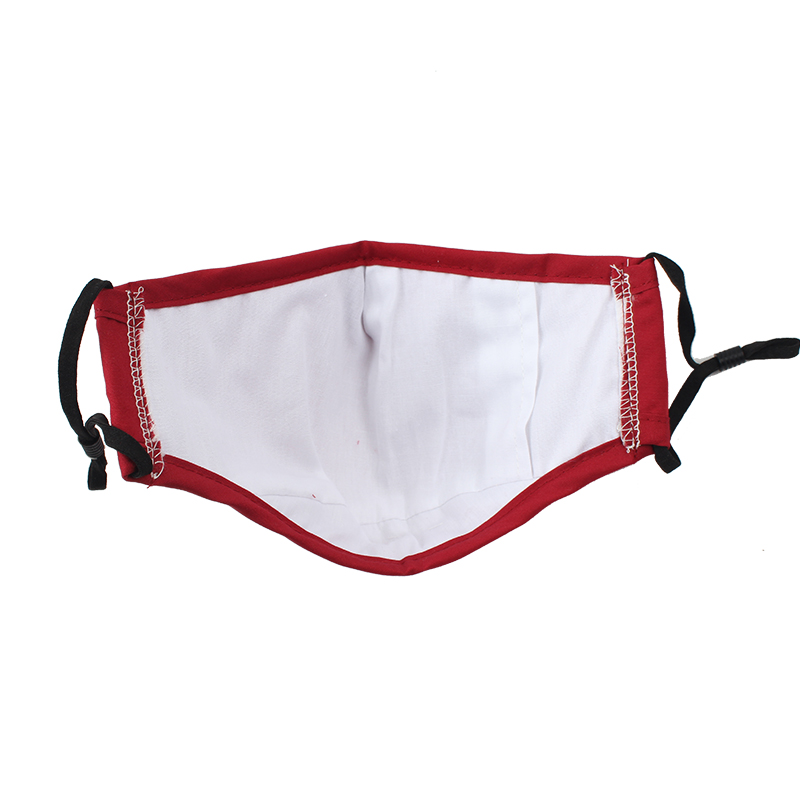 藍星棗紅耳戴式成人棉布口罩圖片3