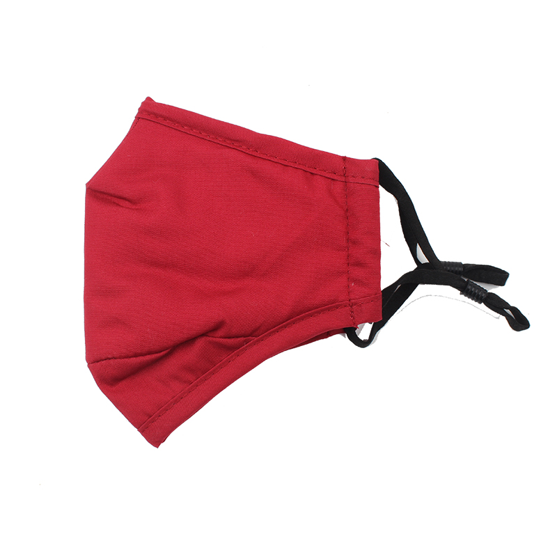 藍星棗紅耳戴式成人棉布口罩圖片1