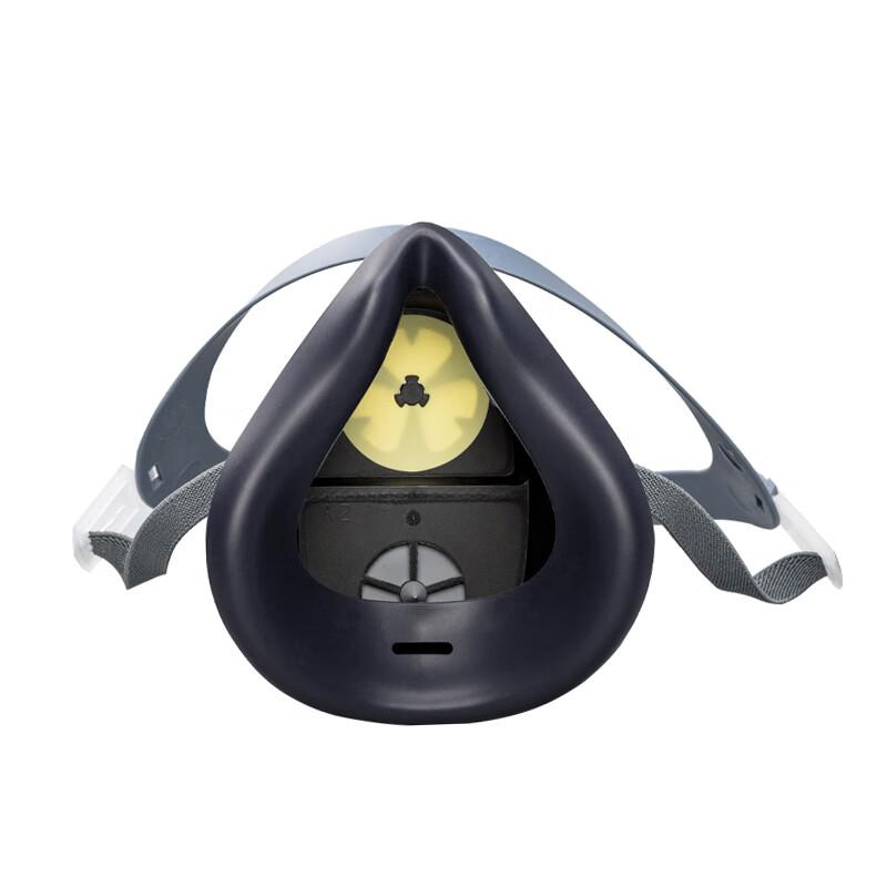 呼享9200單濾盒硅膠半面罩防毒面具圖片1