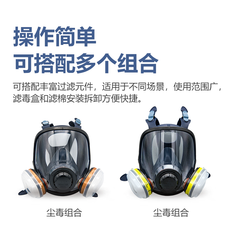 呼享8800雙濾盒硅膠全面罩防毒面具圖片4 呼享8800雙濾盒硅膠全面罩防毒面具圖片4