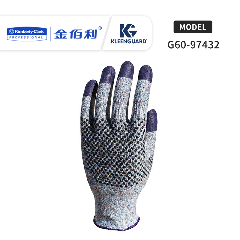 金佰利97432B G60紫色丁腈防割手套L圖片2