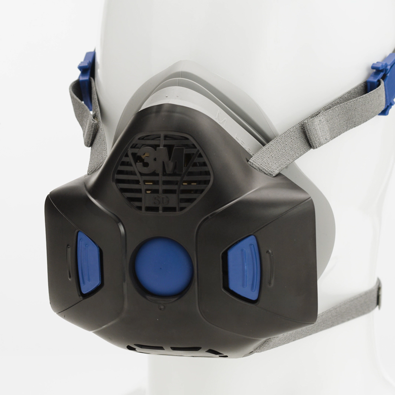3M HF-801SD硅膠半面罩帶揚(yáng)聲器振動(dòng)膜防毒面具Secure Click小號(hào)面罩圖片2