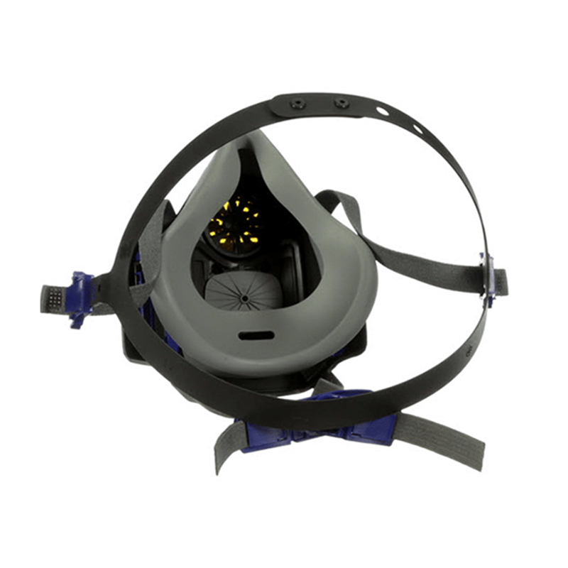 3M HF-802SD硅膠半面罩帶揚聲器振動膜防毒面具Secure Click中號面罩圖片1