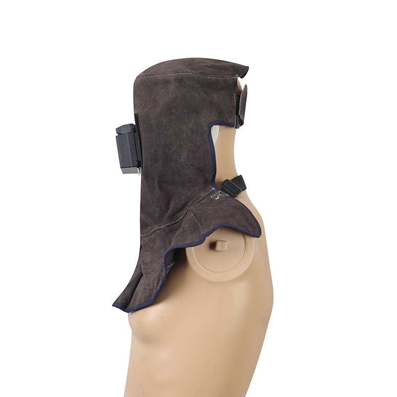 友盟AP-3001碳啡色牛皮電焊頭罩圖片3