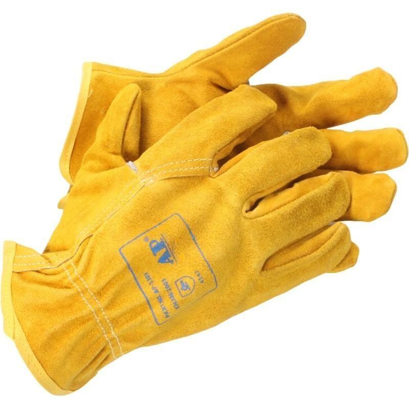 友盟AP-1303耐磨抗油牛二層皮勞保手套圖片1