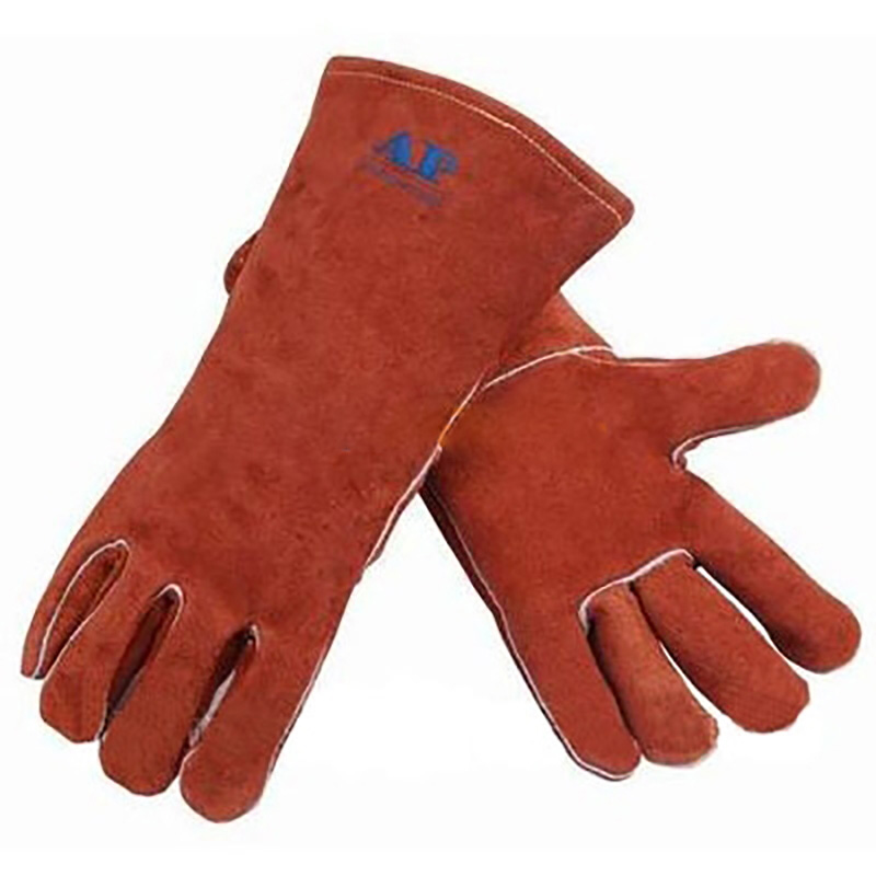 友盟AP-0808牛二層頸皮電焊手套圖片1