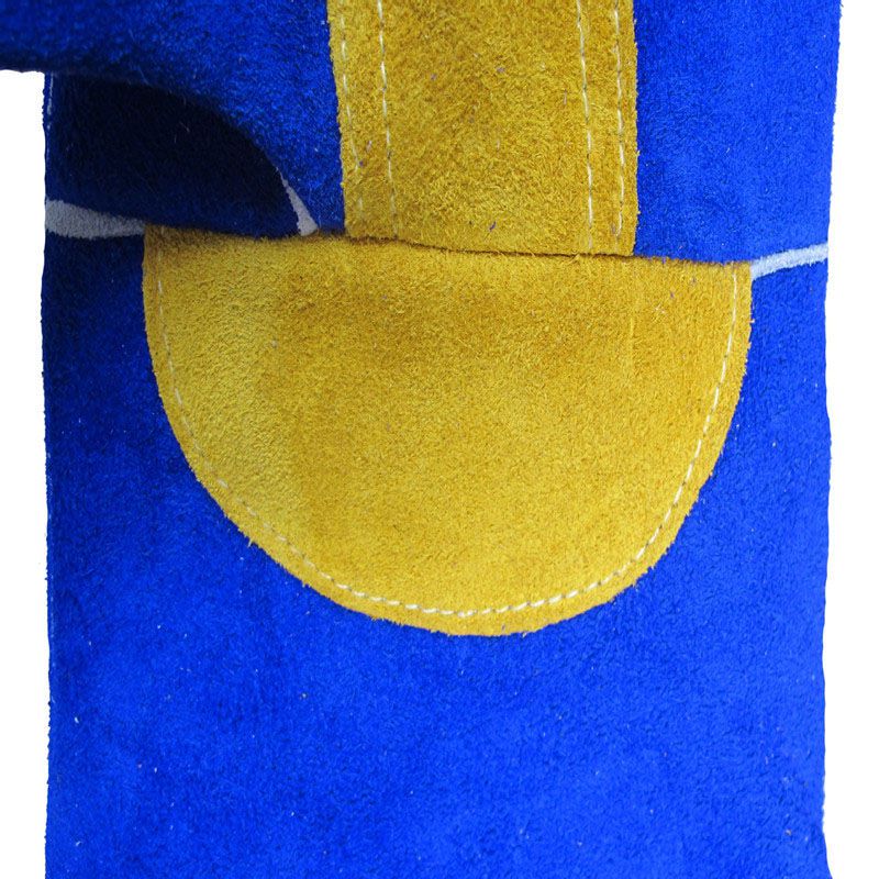 友盟AP-1201彩藍色隔熱防火牛二層皮電焊手套圖片1