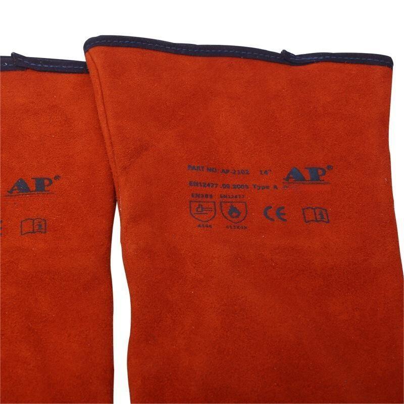 友盟AP-2102銹橙色牛二層皮電焊手套圖片2 友盟AP-2102銹橙色牛二層皮電焊手套圖片2