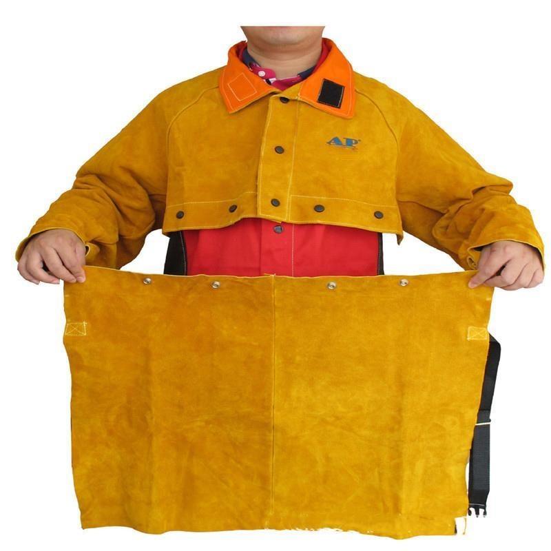 友盟AP-2188/2189金黃色開背式焊工服及圍身圖片2