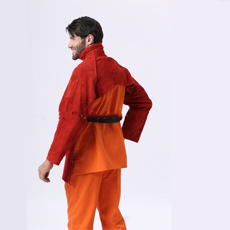 友盟AP-8188/8189銹紅色開背式焊服及圍身圖片1