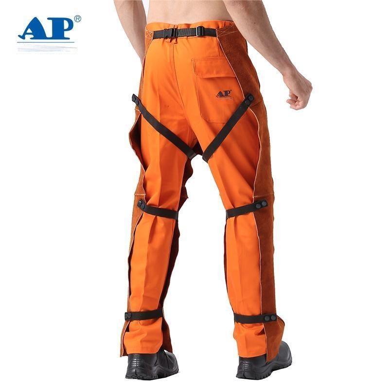 友盟AP-6042咖啡色耐磨隔熱防火焊工服褲子圖片2