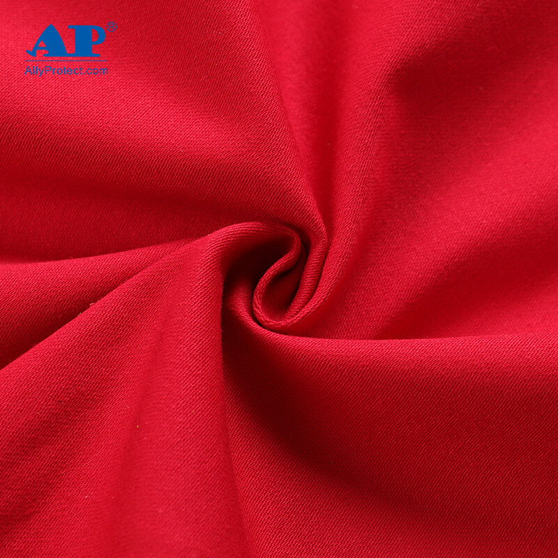 友盟AP-6850紅黑配時(shí)尚阻燃工作服上衣圖片3