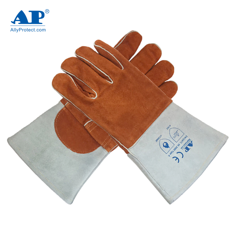 友盟AP-2900咖啡色耐高溫電焊手套圖片1