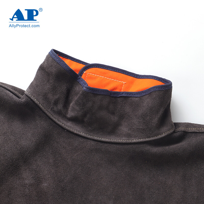 友盟AP-8002炭咖色皮護胸帶領長袖圍裙圖片4 友盟AP-8002炭咖色皮護胸帶領長袖圍裙圖片4