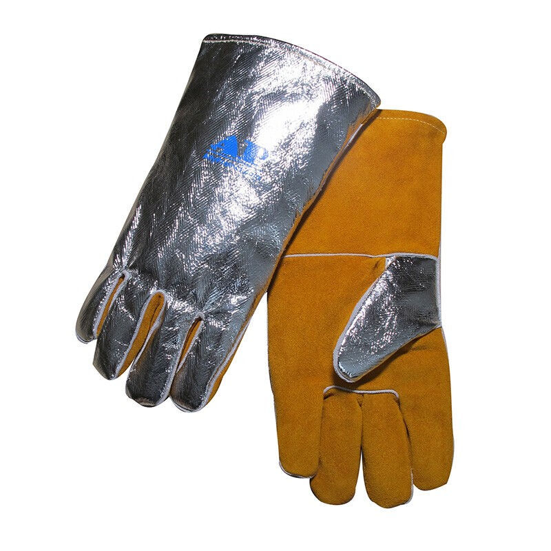 友盟AP-4501牛二層皮鋁箔耐高溫手套圖片1