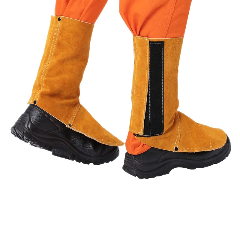 友盟AP-9400金黃色全皮中筒腳蓋圖片1