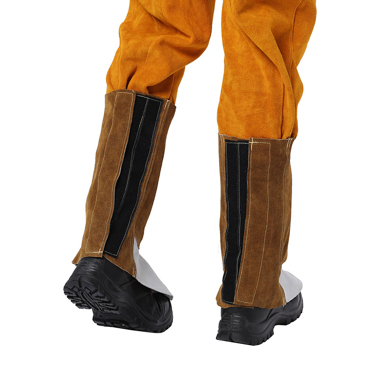 友盟AP-9401金棕色搭配原色全皮長筒腳蓋圖片3