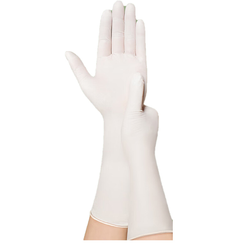 塞莫詩N1203PW30白色加長(zhǎng)款丁腈手套圖片1