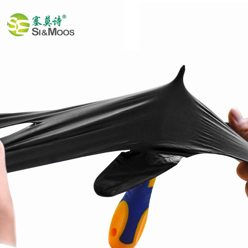 塞莫詩N908BK黑色一次性丁腈手套圖片4