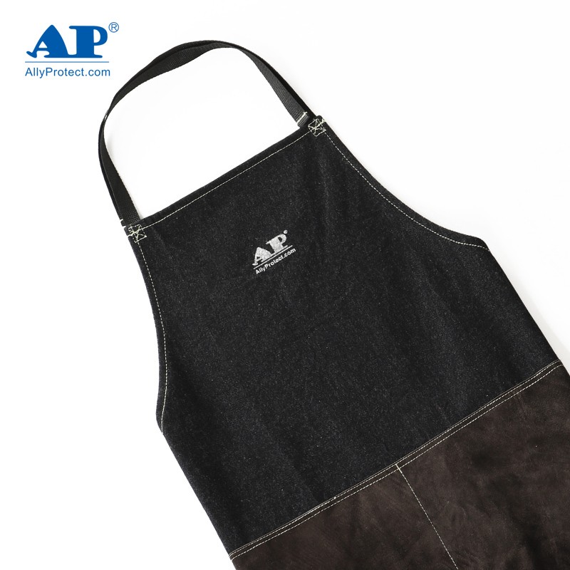 友盟AP-6106阻燃牛仔布圍裙圖片4