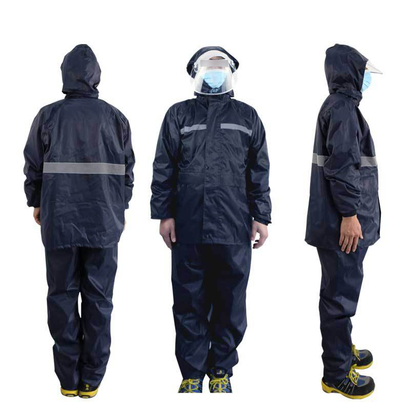 漢盾HD-RAC002帶反光條雙層分體雨衣圖片2