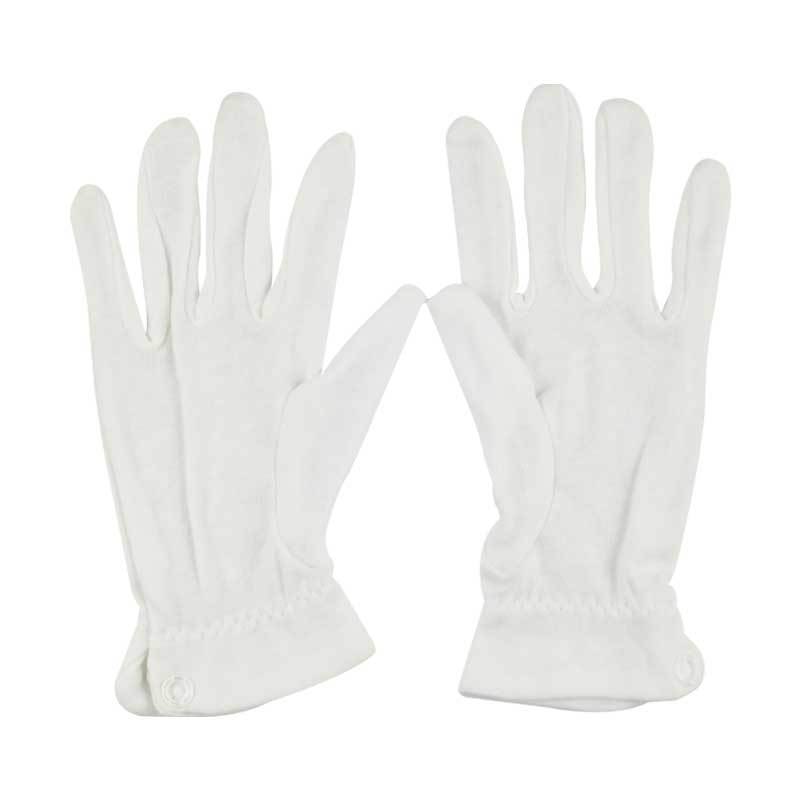 漢盾HD-GP5505滌棉背三筋帶扣白色禮儀勞保手套圖片1