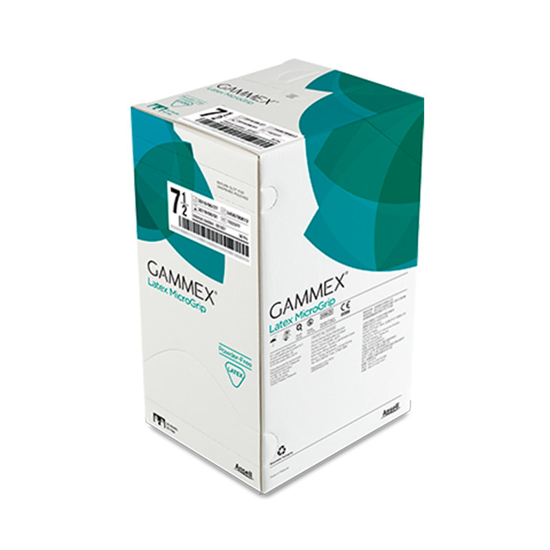 安思爾GAMMEX Latex MicroGrip 330055060無粉末乳膠外科手套圖片2