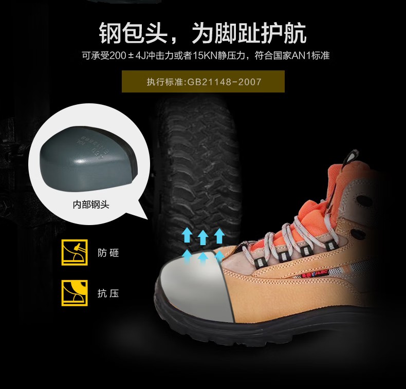 賽獅S8001防砸防刺穿防靜電安全鞋圖片5