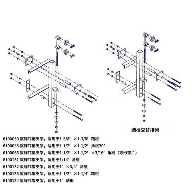 3M 6100050鍍鋅安全系統底部支架圖片1