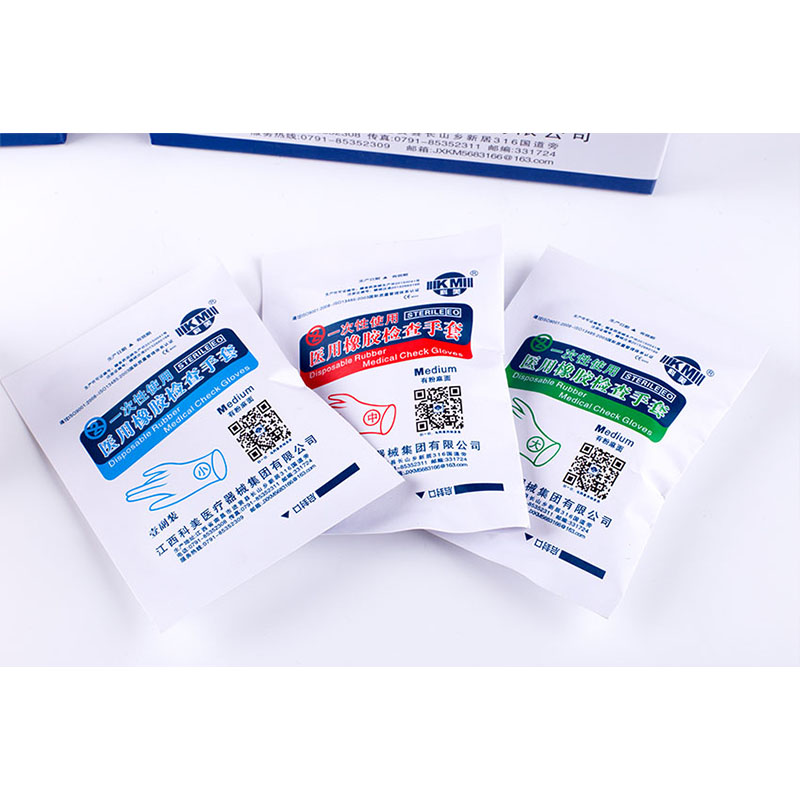 科美一次性使用醫用橡膠檢查手套有粉麻面圖片3