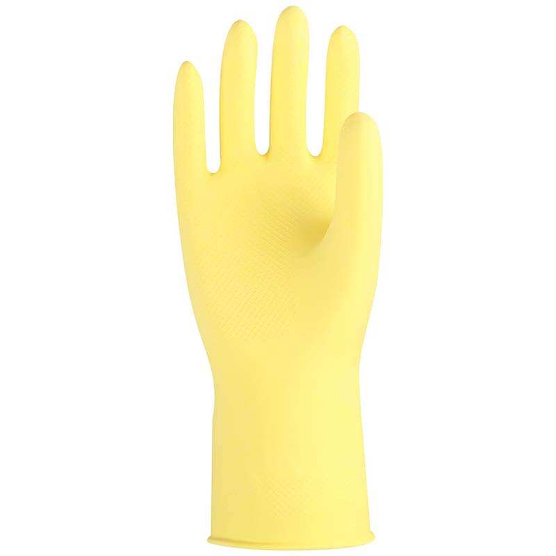 雪蓮10141家用天然乳膠絨里卷邊袖口魚鱗紋手套圖片3