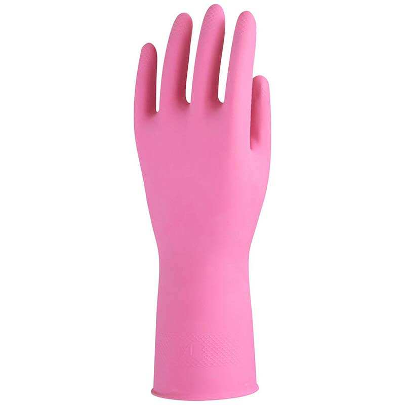 雪蓮10141家用天然乳膠絨里卷邊袖口魚鱗紋手套圖片2