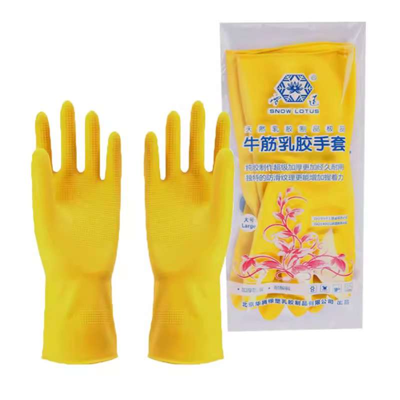 雪蓮10082加厚牛筋乳膠光里手套圖片4