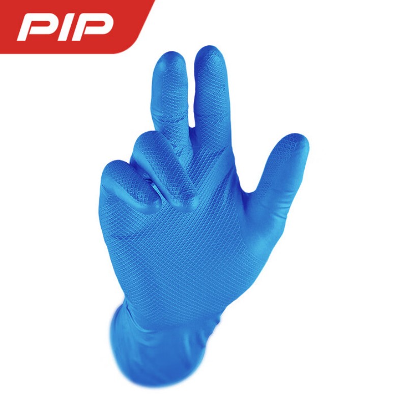 PIP 67-308雙面魚鱗紋8mil加長丁腈手套圖片1