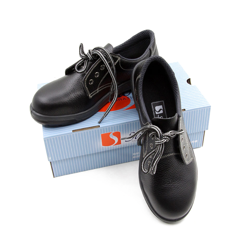 希滿YS-711黑色壓花牛皮防砸電絕緣安全鞋圖片2