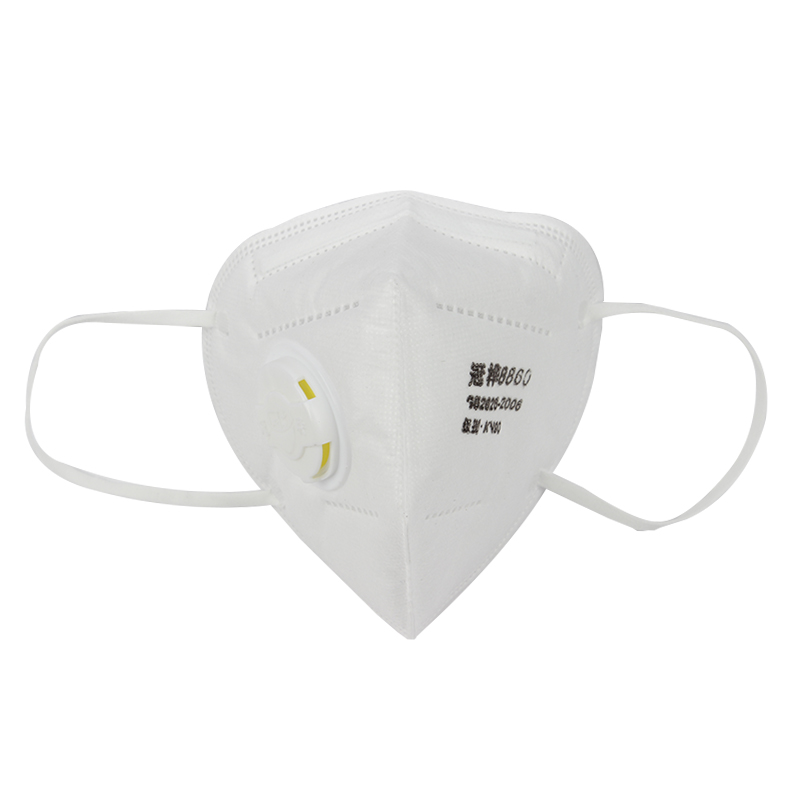 冠樺8860V折疊帶閥耳帶式KN90防塵口罩