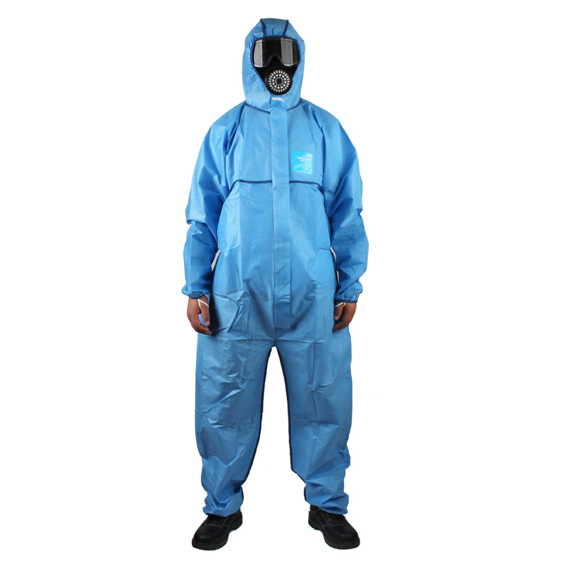 微護佳MG1500 BL15-B-99-157-02淺藍色增強型有帽連體防護服