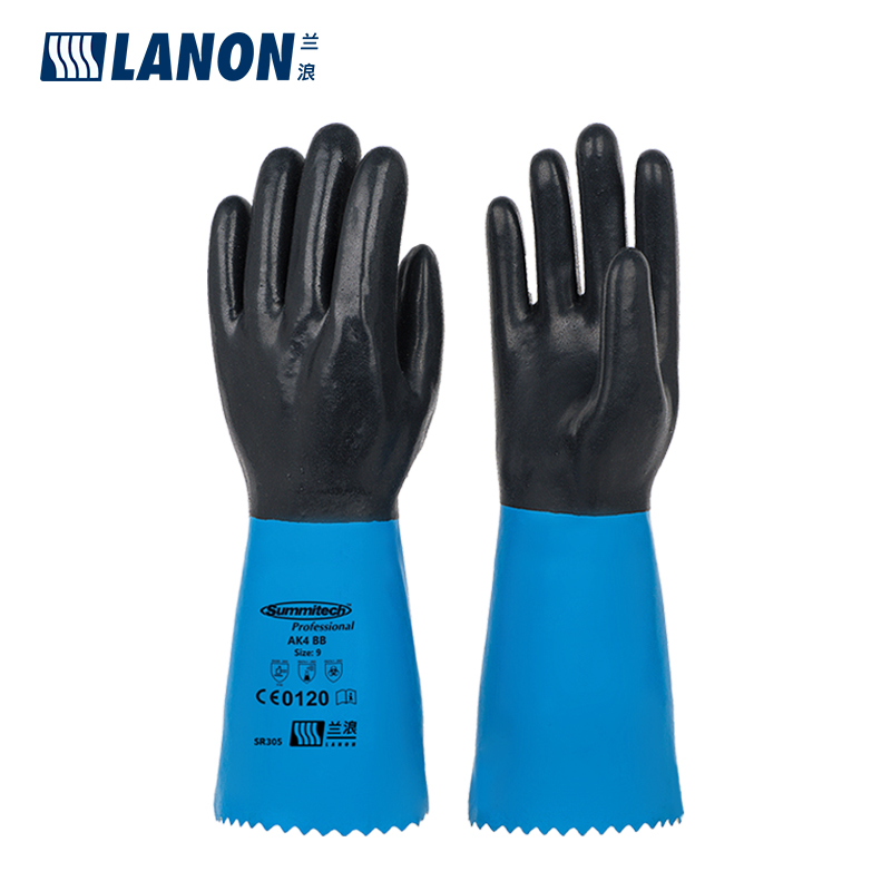 LANON蘭浪SR305氯丁橡膠防化手套