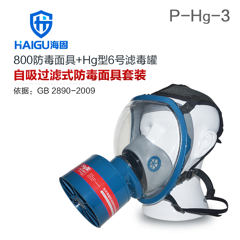 海固HG-800 P-Hg-3全面罩水銀防毒面具