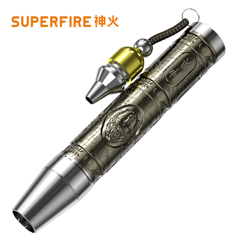 神火S19-X玉石防水USB手電筒