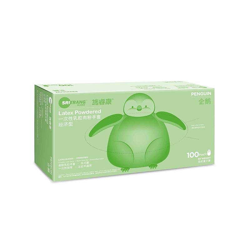 施睿康經濟型一次性乳膠有粉手套
