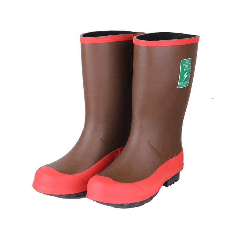 安全牌ZX040-1紅棕色40kv高筒絕緣靴