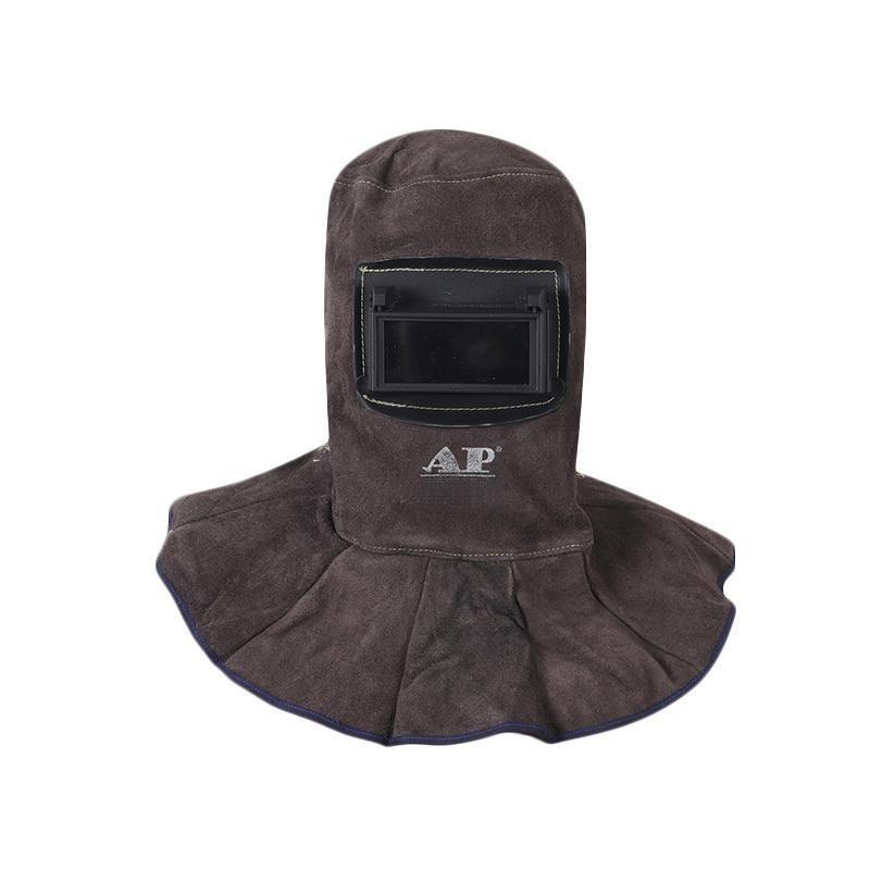 友盟AP-3001碳啡色牛皮電焊頭罩