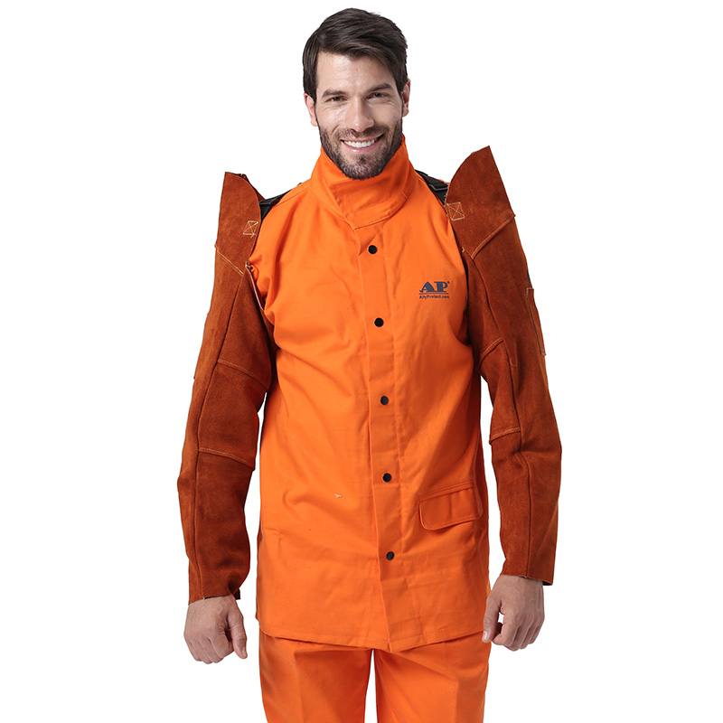 友盟AP-9115咖啡色牛二層芯皮連臂套袖