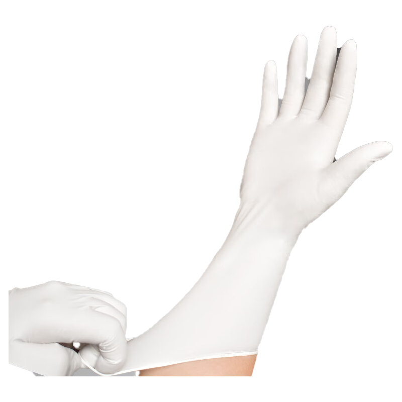 塞莫詩N1203PW30白色加長(zhǎng)款丁腈手套